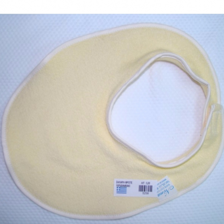 Σαλιάρα φροτέ με velcro Nona Bebe μεγάλη Κίτρινο/Εκρού ρέλι