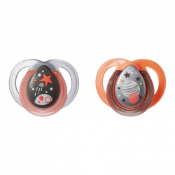 Πιπίλες νύχτας Tommee Tippee Ecomm Night 0-6m, σετ των 2