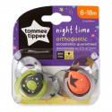 Πιπίλες νύχτας Tommee Tippee Ecomm Night 6-18m, σετ των 2