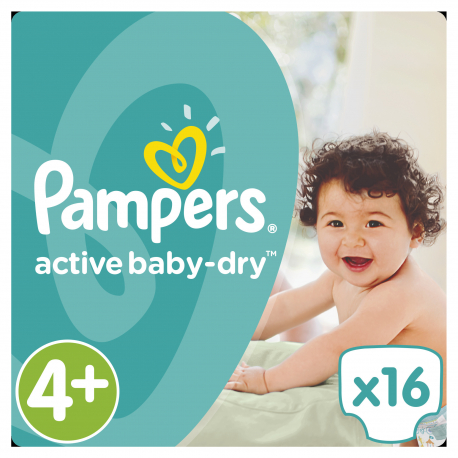 Πάνες Pampers® Active Baby-Dry No 4+ (9-16 kg) 16 τεμάχια