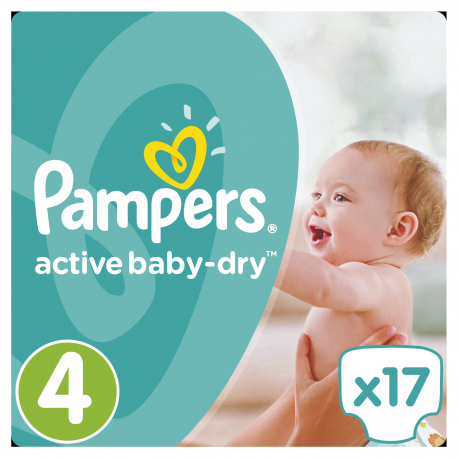 Πάνες Pampers® Active Baby-Dry No 4 (8-14 kg) 17 τεμάχια