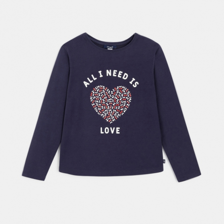 Okaidi T-shirt a message &quot;All you need is green&quot;