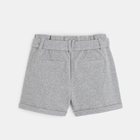 Okaidi Short en maille a taille haute ceinturee