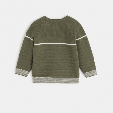 Obaibi Pull raye tricot fantaisie
