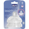 Chicco θηλές Natural Feeling γρήγορης ροής 6Μ+ σετ των 2