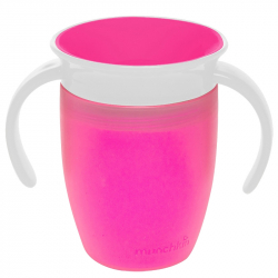 Eκπαιδευτικό κύπελλο Munchkin Miracle 360° Trainer Cup 207ml Pink