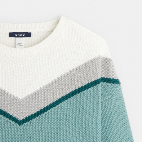 Okaidi Pull jacquard col rond