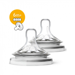 Philips-Avent θηλή Natural 6M+, σετ των 2