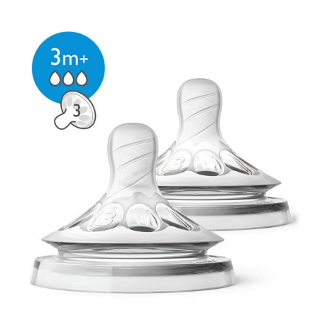 Philips-Avent θηλή Natural 3M+, σετ των 2