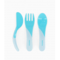 Twistshake Σετ κουτάλι-μαχαίρι-πιρούνι Pastel Blue 6m+