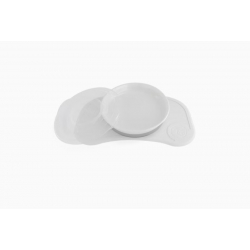 Σουπλά Click-Mat Mini με πιάτο Twistshake White