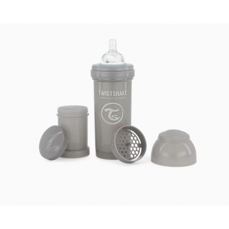 Twistshake Μπιμπερό κατά των κολικών 260ml Pastel Grey (1τμχ)