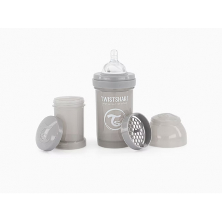 Twistshake Μπιμπερό κατά των κολικών 180ml Pastel Grey (1τμχ)