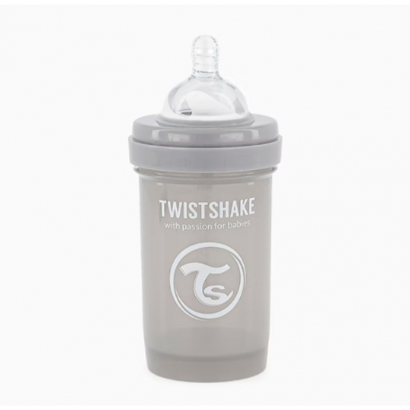 Twistshake Μπιμπερό κατά των κολικών 180ml Pastel Grey (1τμχ)