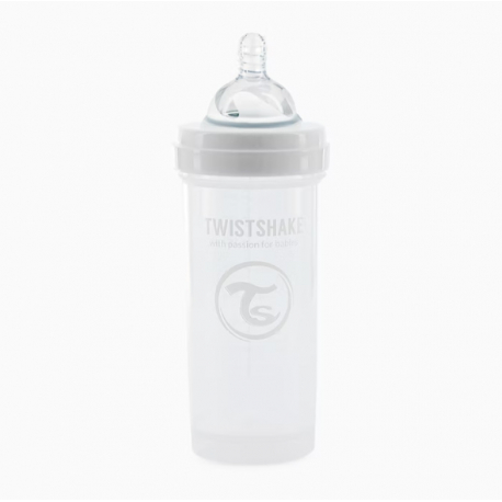 Μπιμπερό Twistshake κατά των κολικών 260ml White (1τμχ)