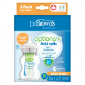 Μπιμπερό DrBrown's Options+ με φαρδύ λαιμό 150 ml 0M+ σετ των 2