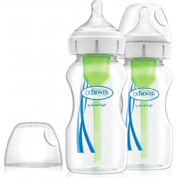 DrBrown's™ μπιμπερό Options+ φαρδύς λαιμός 270 ml 0M+ σετ των 2