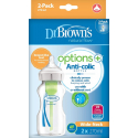 Μπιμπερό DrBrown's Options+ με φαρδύ λαιμό 270 ml 0M+ σετ των 2