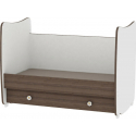 Πολυμορφικό κρεβάτι Lorelli® Dream White - Light Oak 60x120 cm