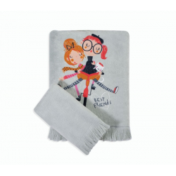 Παιδικές πετσέτες Nef-Nef Homeware Girlfriends σετ των 2