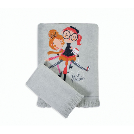 Παιδικές πετσέτες Nef-Nef Homeware Girlfriends σετ των 2