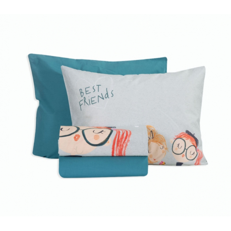 Σεντόνια μονά Nef-Nef Homeware Girlfriends σετ των 3