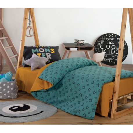 Σεντόνια μονά Nef-Nef Homeware Little Monsters Stars σετ των 3