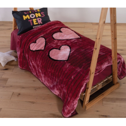 Παιδική κουβέρτα Nef-Nef Homeware Monsters Hearts 160 x 220 cm