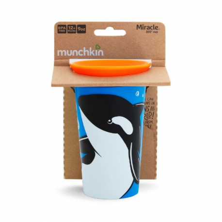 Munchkin κύπελο Miracle® 360° WildLove Sippy Orca 266 ml