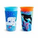 Κύπελο Munchkin Miracle® 360° WildLove Sippy Polar Bear / Orca 266 ml σετ των 2