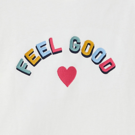 Okaidi T-shirt a message &quot;FEEL GOOD&quot;