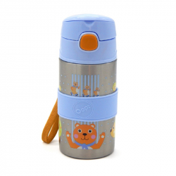Oops ανοξείδωτο παγούρι 400 ml Boy με καπάκι Flip-Top Straw