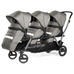 Καρότσι τριδύμων Peg Perego Triplette Piroet City Grey