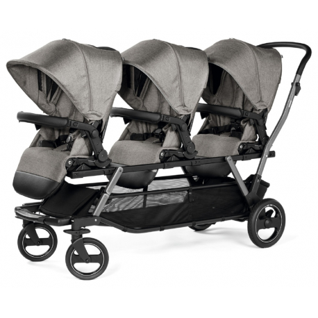 Καρότσι τριδύμων Peg Perego Triplette Piroet City Grey