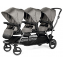 Καρότσι τριδύμων Peg Perego Triplette Piroet City Grey