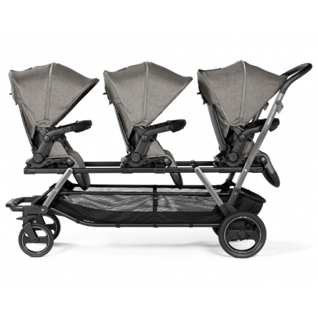 Καρότσι τριδύμων Peg Perego Triplette Piroet City Grey