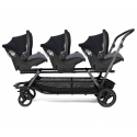 Καρότσι τριδύμων Peg Perego Triplette Piroet City Grey