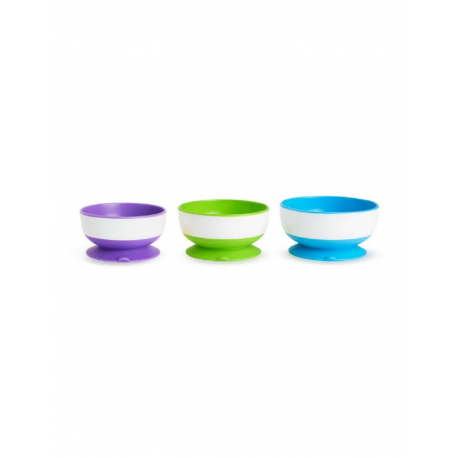 Μπολ με βεντούζα Munchkin Stay-Put™ σετ των 3
