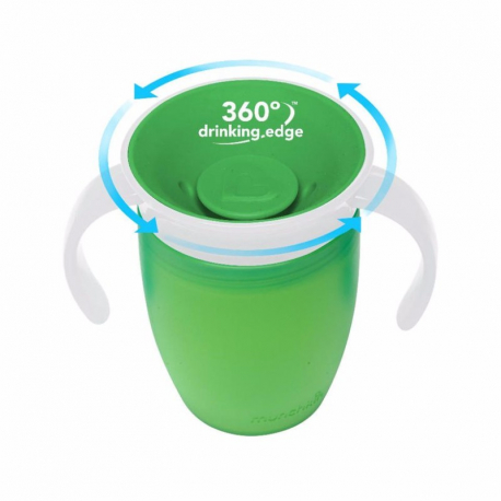 Eκπαιδευτικό κύπελλο Munchkin Miracle 360° Trainer Cup 207ml Green