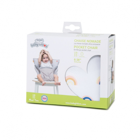 Φορητό κάθισμα φαγητού για καρέκλα BabyToLove® Pocket Chair Rainbow