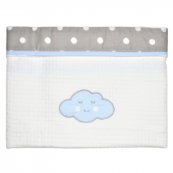 Κουβέρτα πικέ Baby Star Σύννεφο Σιέλ 75 x 100 cm