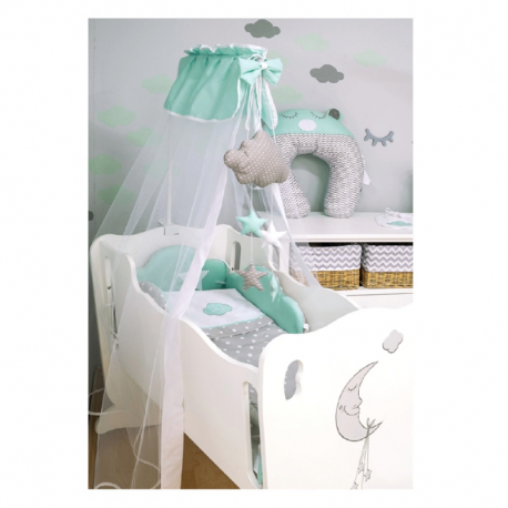 Πάνα αγκαλιάς πικέ Baby Star Σύννεφο Μέντα