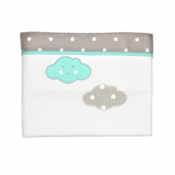 Κουβέρτα πικέ Baby Star Σύννεφο Μέντα 100 x 150 cm