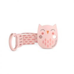 Suavinex κλιπ πιπίλας με κορδέλα Bonhomia Owl Pink