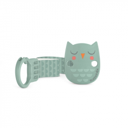Suavinex κλιπ πιπίλας με κορδέλα Bonhomia Owl Green