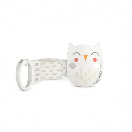 Κλιπ πιπίλας με κορδέλα Suavinex Bonhomia Owl Beige