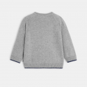 Obaibi Pull maille patch ours polaire gris bebe garcon