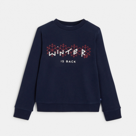 Okaidi Sweat-shirt d&#039;hiver bleu garcon