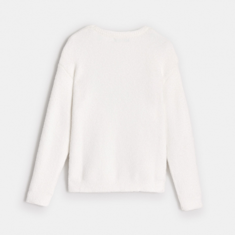 Okaidi Pull moelleux a message &quot;Magic&quot; blanc fille
