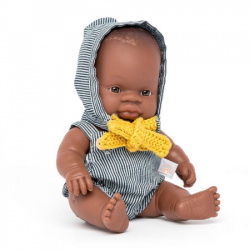 Kούκλα με ρούχα Miniland African Boy